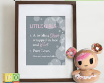 Little Girls Are print, Quote, Litt le girl quote, Girls have sparkle ...
