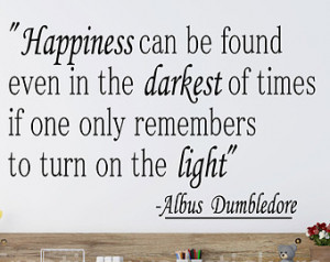 Albus Dumbledore Quote Happiness Wa ll Sticker Harry Potter Wall ...