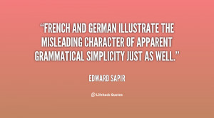 French and German illustrate the misleading character of apparent ...