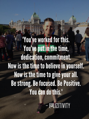 Fitness motivation image with quote from blogger Lizitivity: You've ...