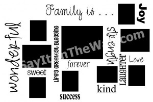 family is photo word collage vinyl $ 50 00 description vinyl words ...