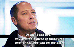 Raymond “Red” Reddington - The Blacklist 1.05Sassy Red. Me like.