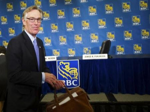 Royal Bank of Canada (RBC) President and CEO Gordon Nixon leaves after ...