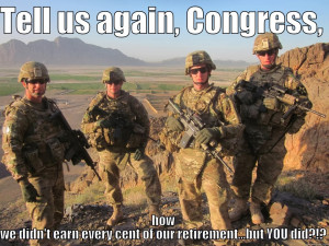Congress makes Courageous Decision to CUT Military Retired Pay