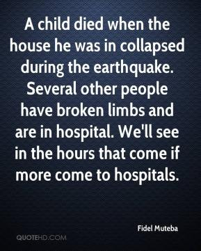 child died when the house he was in collapsed during the earthquake ...