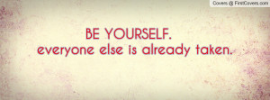 be yourself facebook cover