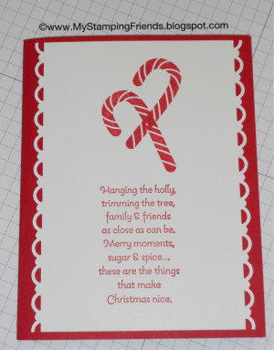 Candy Cane Christmas card using Scentsational Season and More Merry ...