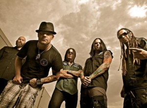Five Finger Death Punch (Left to right: Chris Kael, Ivan Moody, Jason ...