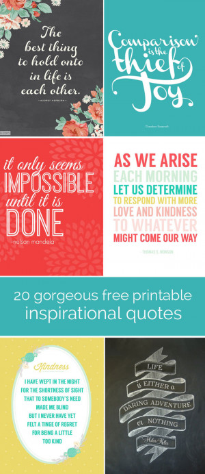 20 gorgeous free printables | favorite inspirational quotes