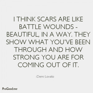demi lovato quotes about scars