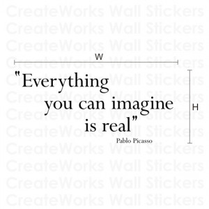Everything' Picasso Wall Quote Sticker H584K