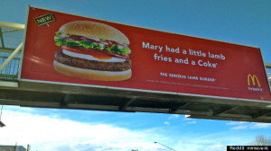 McDonald's 'Serious Lamb Burger' Invokes 'Mary Had A Little Lamb ...