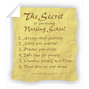 ... > Wall Art > Wall Decals > The Secret to Nursing School Wall Decal