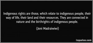 rights are those, which relate to indigenous people, their way of life ...