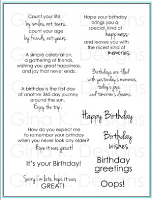 Next up we have this super useful set Birthday Greetings (available in ...