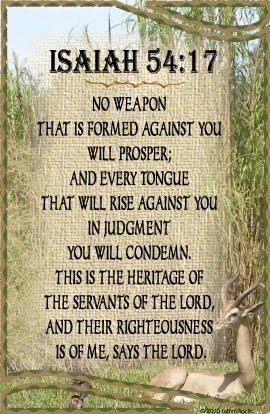 Isaiah 54 17 No Weapon That Is Formed Against You Shall Prosper And ...