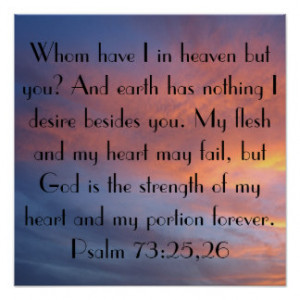 sunrise bible verse Psalm 73:25-26 Print