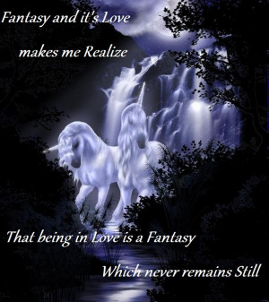 Fantasy Love Quotes Fantasy and it's love, quote