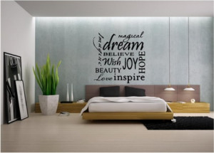 Motivational Life And Love Quotes Wall Decals For Modern Bedroom ...