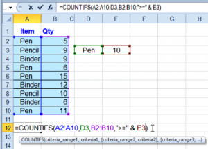 ... formula below. If using operators, enclose them in double quote marks