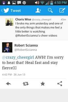 Robert Scianna told me to get better and stay fierce ...