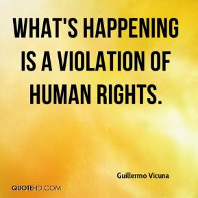 Guillermo Vicuna - What's happening is a violation of human rights.