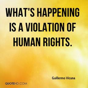 Guillermo Vicuna - What's happening is a violation of human rights.