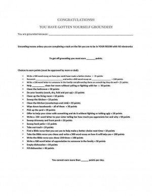 ... Grounded, Chores Ground, Kids, Grounded Points System, Grounded Point