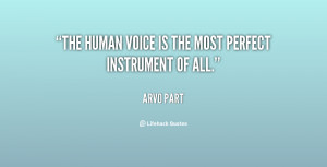 Human Voice Quotes