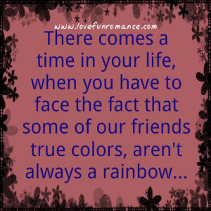 There comes a time in your life, when you have to face the fact that ...