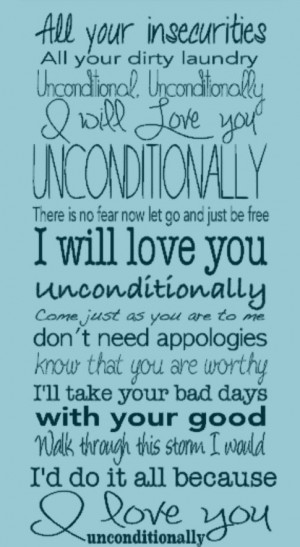 An Inch of Inspiration Song about loving “Unconditionally!”