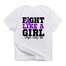 Fight Like Girl Pancreatic Cancer Infant T-Shirt for