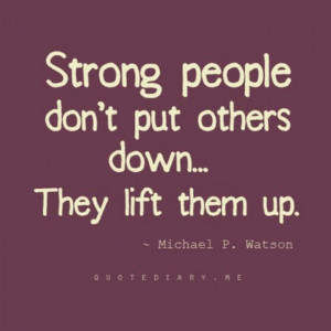 ... opportunity to BUILD UP instead of tear down, blame and make excuses