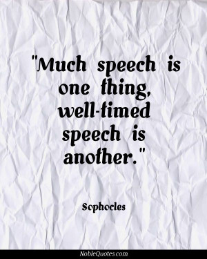 Speech Quotes Noblequotes