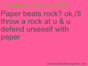 ... defend urseself with paper-Best Facebook Quotes, Facebook Sayings