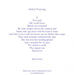 Global Warming Poems