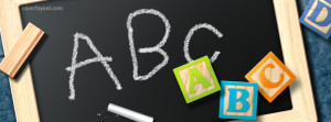 ABC Chalk Blocks School Teacher Facebook Cover Layout
