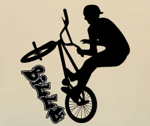 Details about Personalized BMX Vinyl Wall Decal Sticker w/Graffiti ...