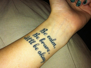 this artistic tattoo quote spells the philosophy of life and how to ...