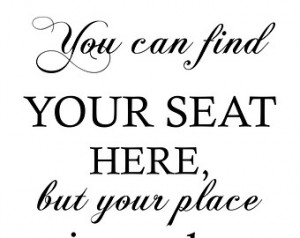 ... Seat Here, But Your Place Is On The Dance Floor! Reception Place Card