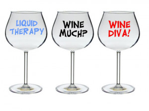 ... / Personalized Acrylic 20 oz. Balloon Wine Glasses - Funny Sayings