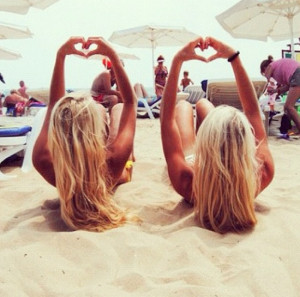 best friends, bikini, blonde, blonde hair, freak out, friends, girls ...