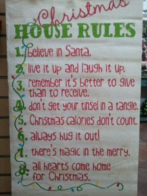 Christmas House Rules