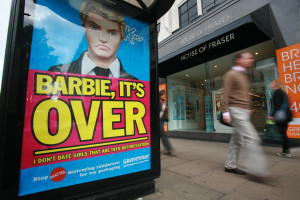 Barbie Guerrilla Billboard in London, © Greenpeace