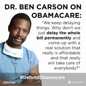 Dr. Ben Carson Hits Obamacare, Wins Facebook