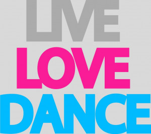 Live Love Dance Silver Wall Decal