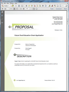 ... Business Proposals Ranching Educational Grant Funding Sample Proposal