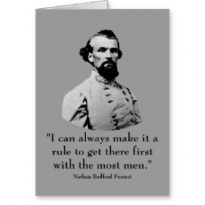 Nathan Bedford Forrest and Quote Greeting Card