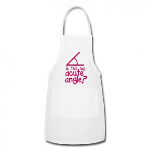 is this my ACUTE angle? cute maths nerds shirt Apron
