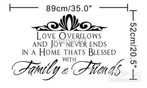 Family & Friends Wall Quote Decal Sticker Decor Lettering Saying